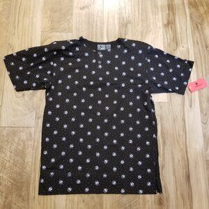 Nos Vintage Lizwear Oversized Knit Tunic Top S/L Shoulder Pads Womens